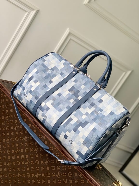 Louis Vuitton Keepall Bandouliere Damier Pop Blue - 9