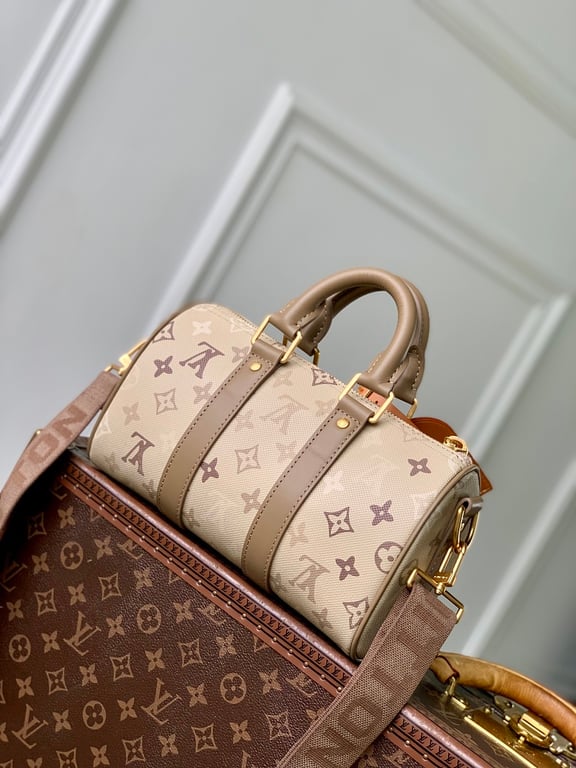 Louis Vuitton Keepall Bandoulière 25 Beige Monogram - 9