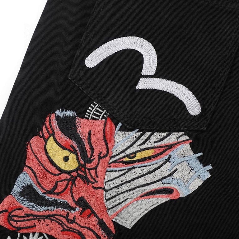 Evisu Embroidered Mask Jeans Black - 9