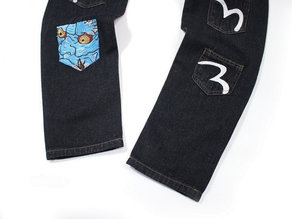 Evisu Multi-Pocket Graphic Jeans - 8