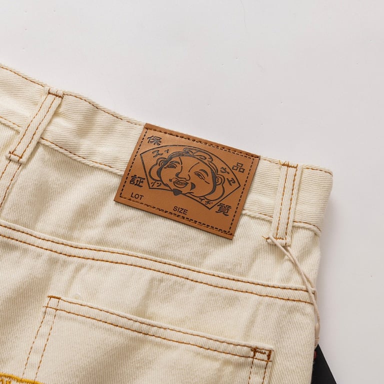 Evisu Embroidered Daicock Jeans Cream - 7