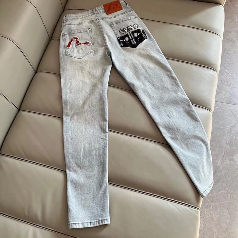 Evisu Seagull Patch Light Wash Jeans - 3