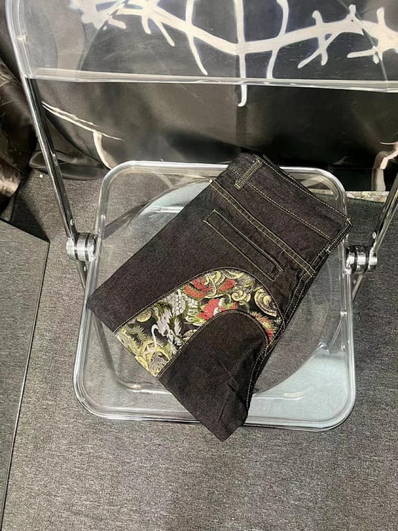 Evisu Dragon Pattern Seagull Jeans Black - 4