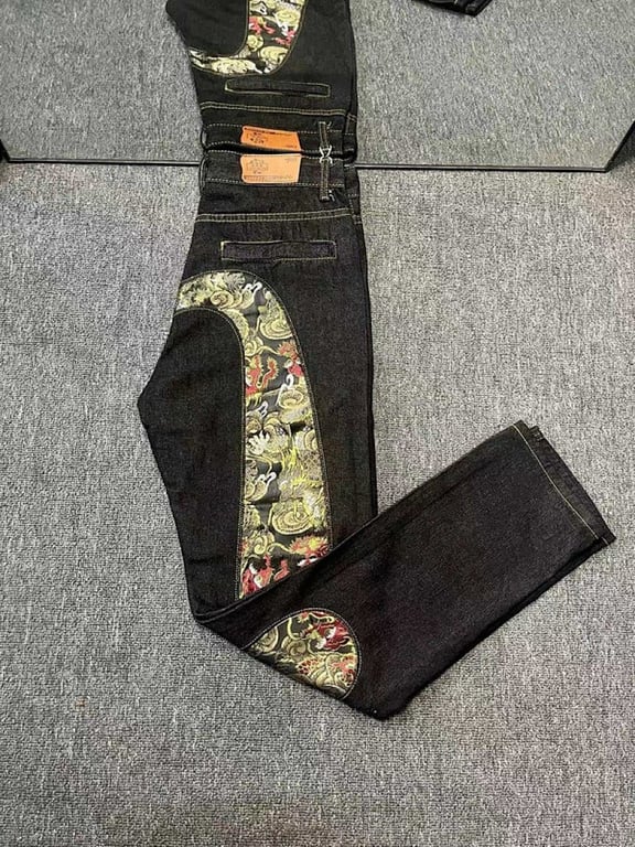Evisu Dragon Pattern Seagull Jeans Black - 6