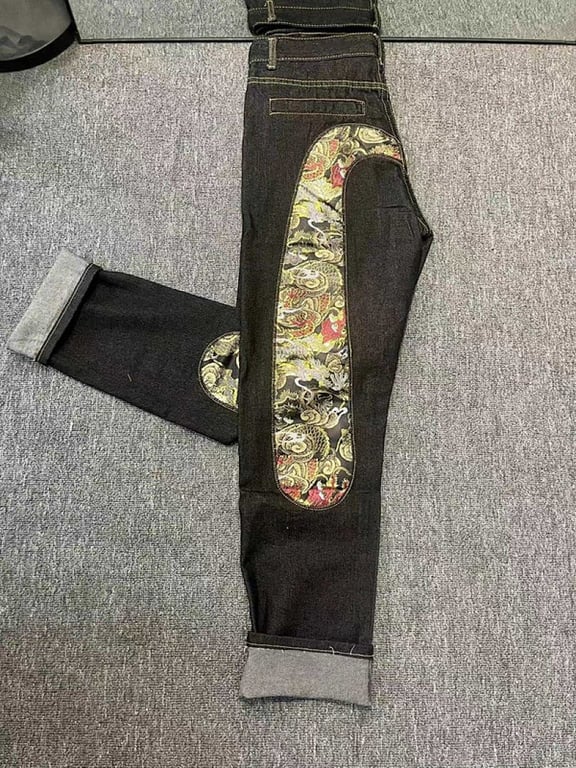 Evisu Dragon Pattern Seagull Jeans Black - 7