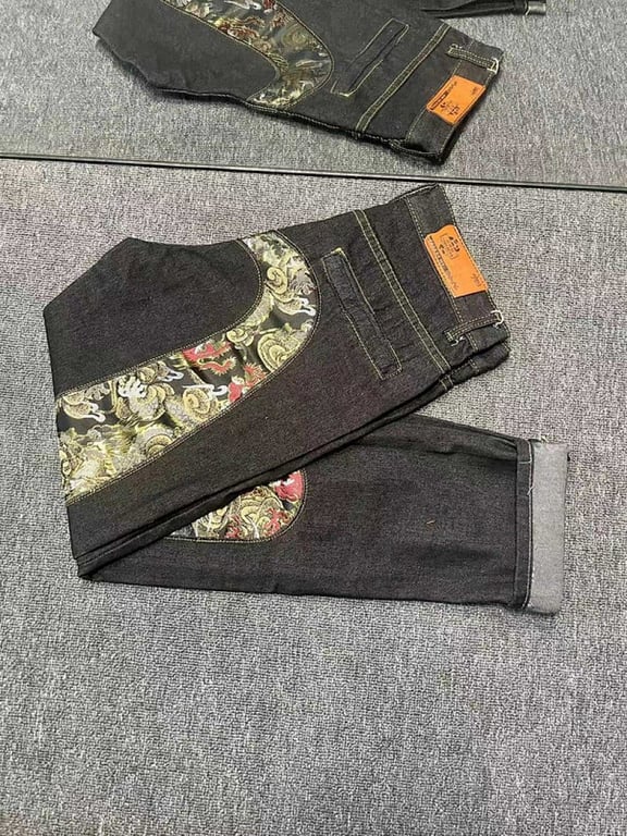 Evisu Dragon Pattern Seagull Jeans Black - 8