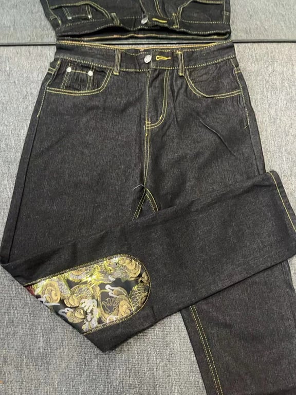 Evisu Dragon Pattern Seagull Jeans Black - 9