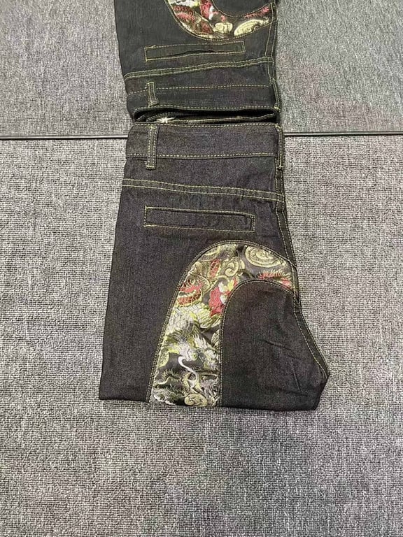 Evisu Dragon Pattern Seagull Jeans Black - 10