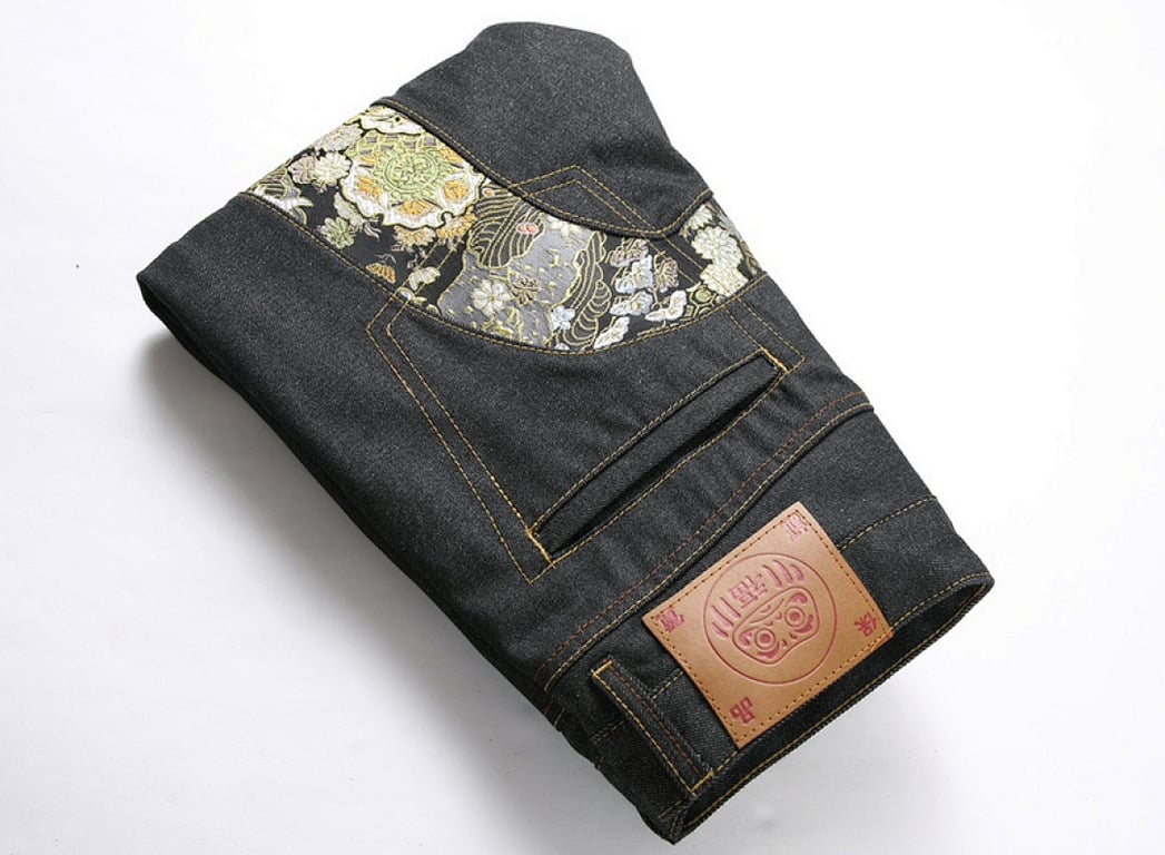 Evisu Brocade Seagull Jeans Black - 5
