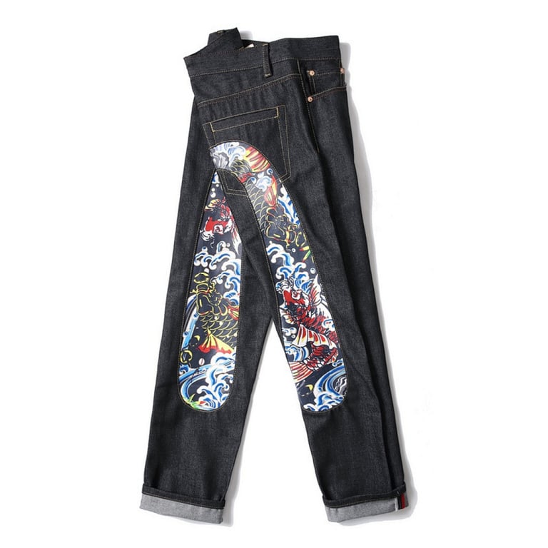 Evisu Daicock Koi Fish Print Jeans - 8