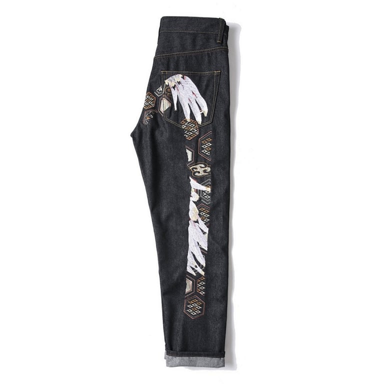 Evisu Embroidered Feather Jeans Black - 9