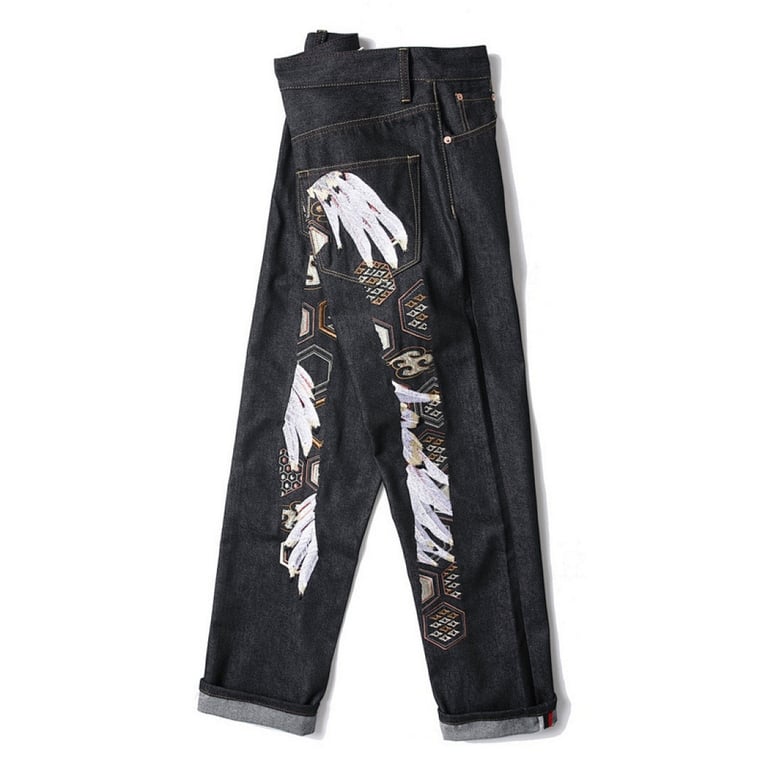 Evisu Embroidered Feather Jeans Black - 10