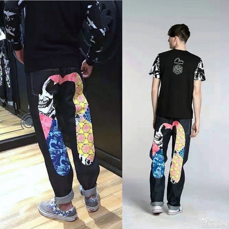 Evisu Multi-Graphic Daicock Jeans Black - 8