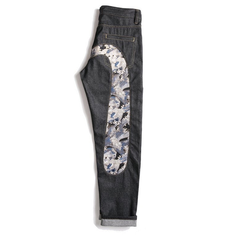Evisu Great Wave Seagull Denim Jeans Black - 9