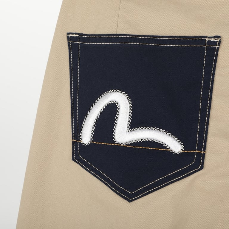 Evisu Seagull Logo Khaki Pants - 5