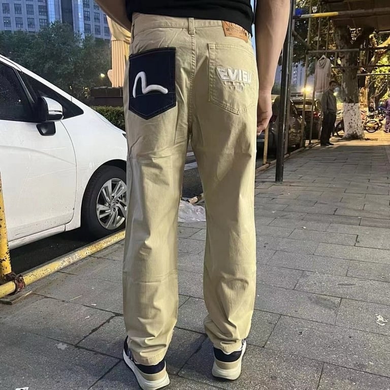 Evisu Seagull Logo Khaki Pants - 9