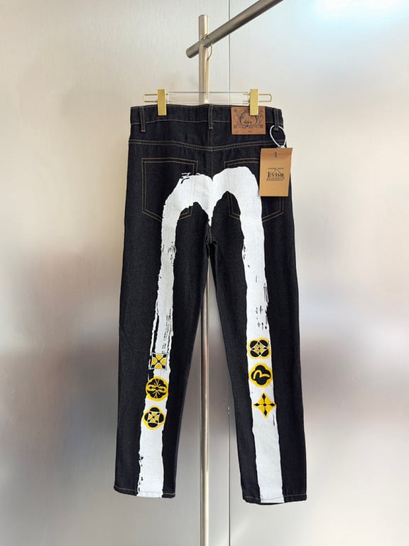 Evisu Daicock Graphic Print Jeans Black - 3