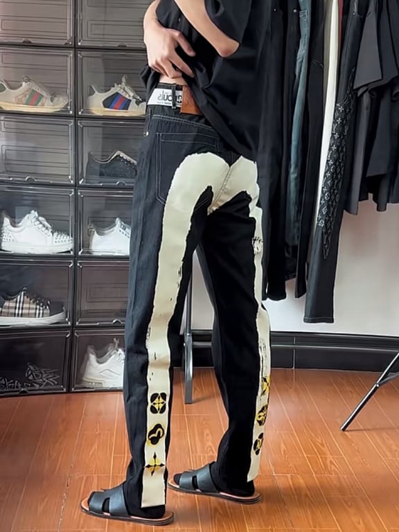 Evisu Daicock Graphic Print Jeans Black - 8