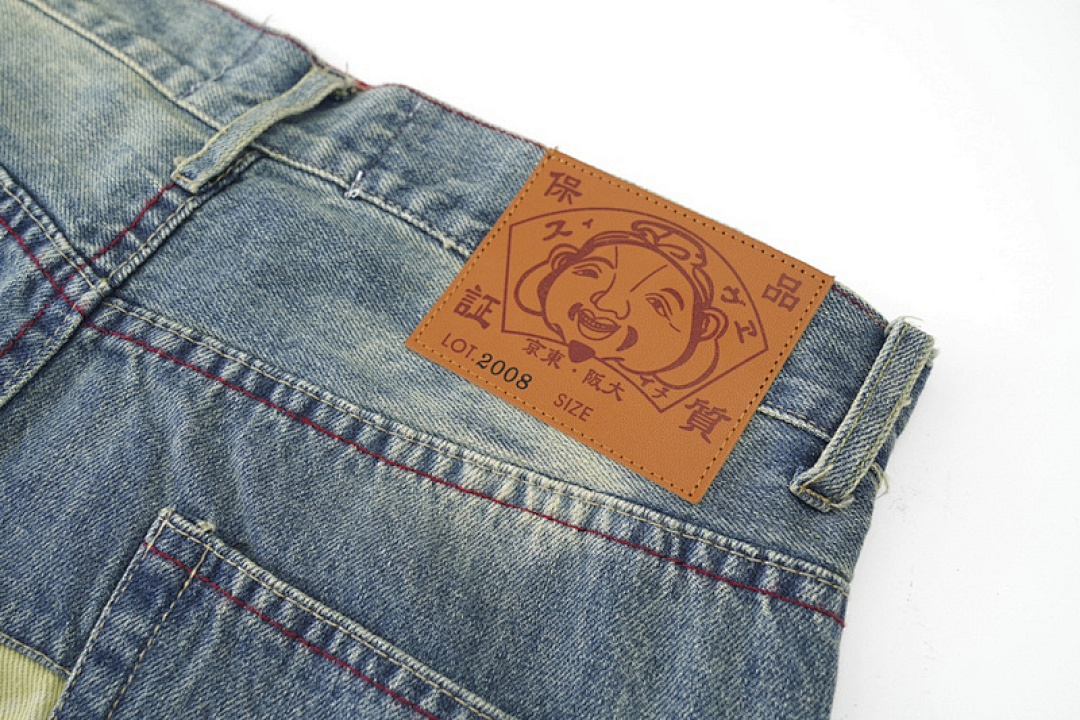 Evisu Paisley Patch Jeans Light Wash - 5
