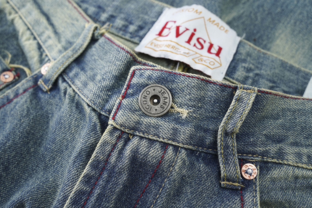 Evisu Paisley Patch Jeans Light Wash - 9