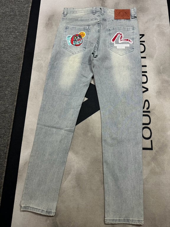 Evisu Daruma Patch Graphic Jeans - 5
