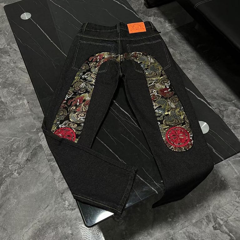 Evisu Black Dragon Brocade Daicock Jeans - 6