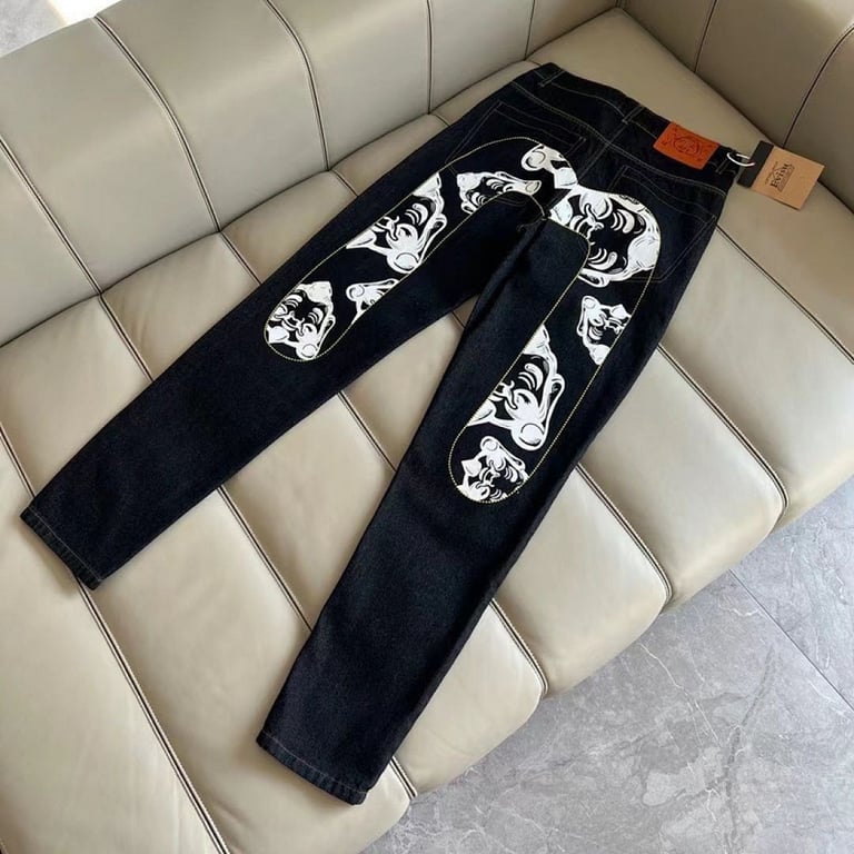 Evisu Daicock Godhead Graphic Jeans Black - 3