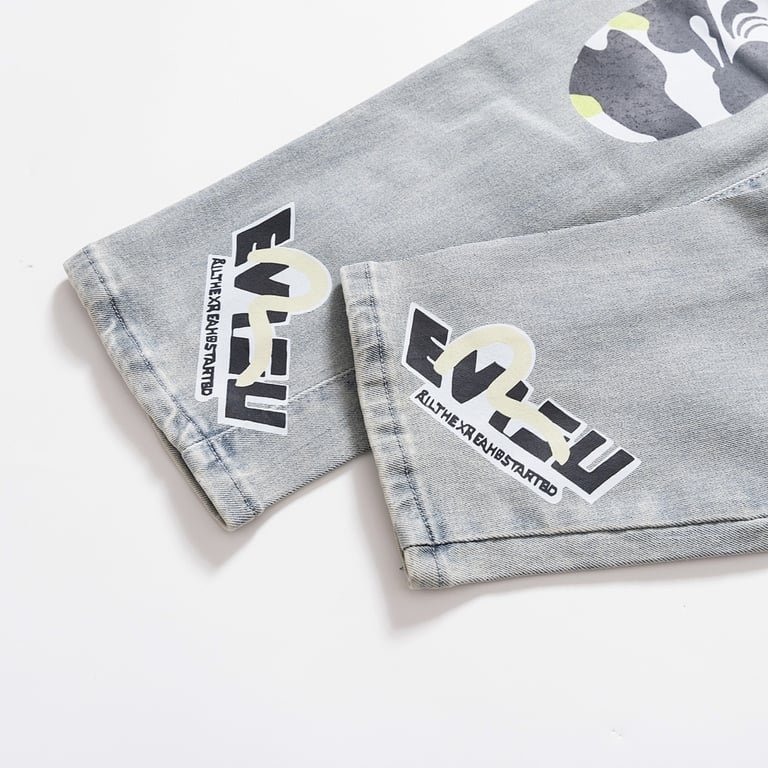 Evisu Light Wash Graphic Jeans N110-12786 - 11