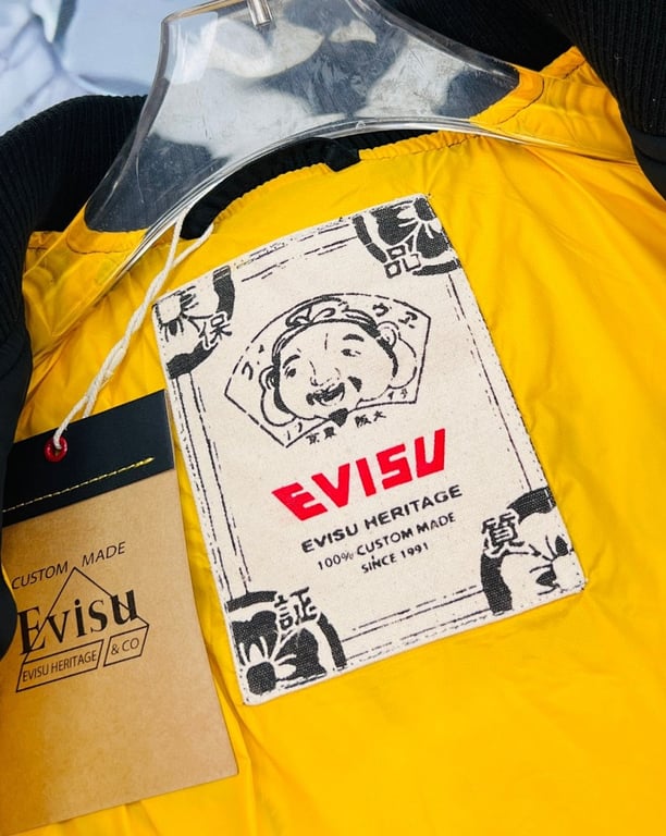 Evisu Quilted Godhead Bomber Jacket Black - 17