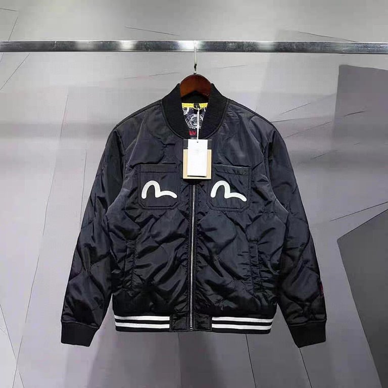 Evisu Quilted Godhead Bomber Jacket Black - 3