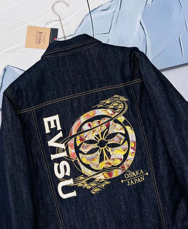 Evisu Osaka Japan Embroidered Denim Jacket - 12