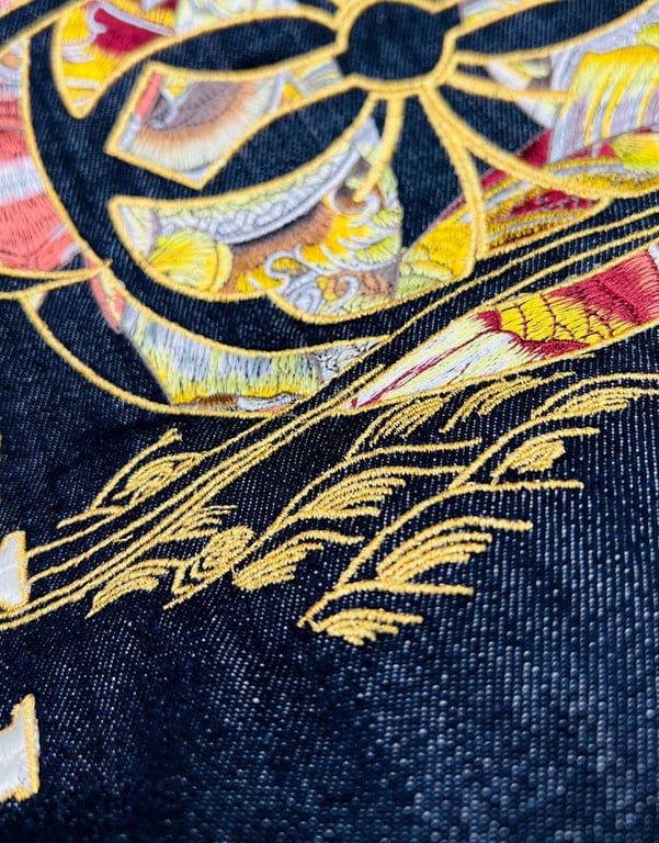 Evisu Osaka Japan Embroidered Denim Jacket - 22