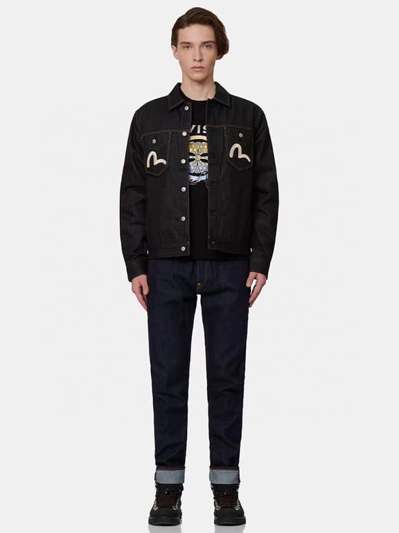 Evisu Osaka Japan Embroidered Denim Jacket - 25
