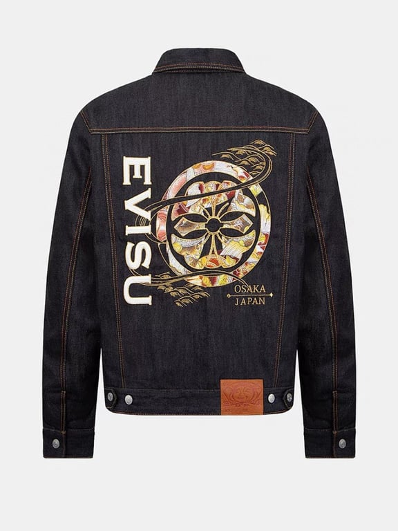 Evisu Osaka Japan Embroidered Denim Jacket - 27