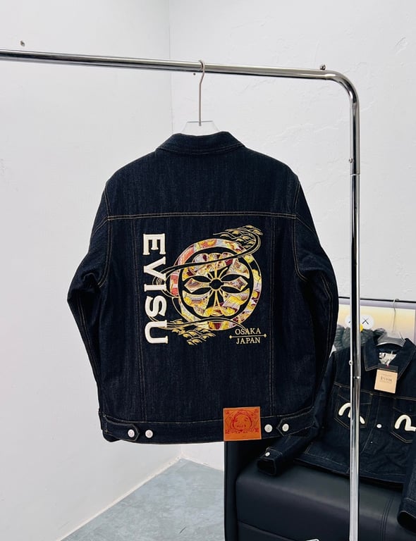 Evisu Osaka Japan Embroidered Denim Jacket - 7