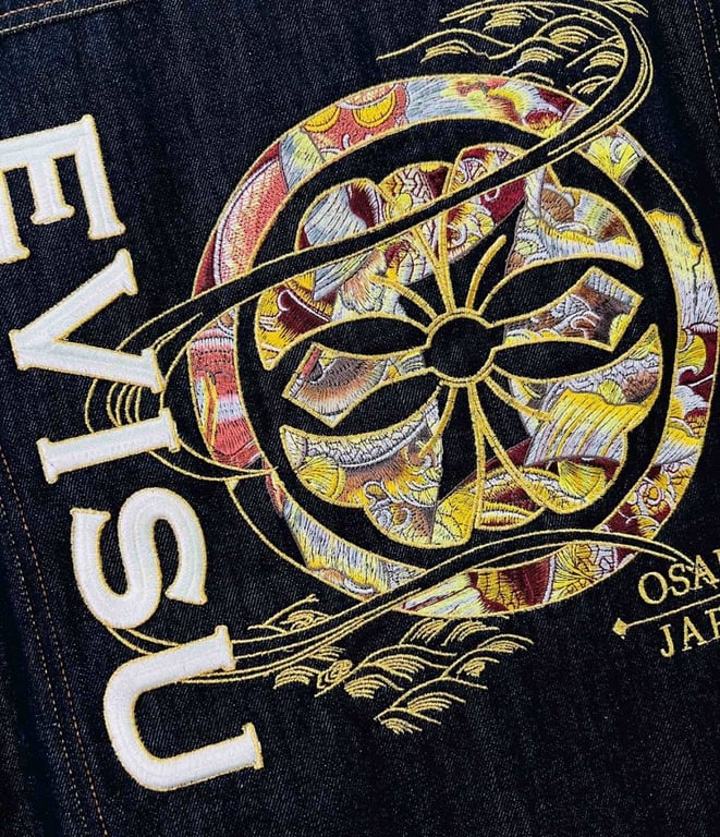 Evisu Osaka Japan Embroidered Denim Jacket - 9