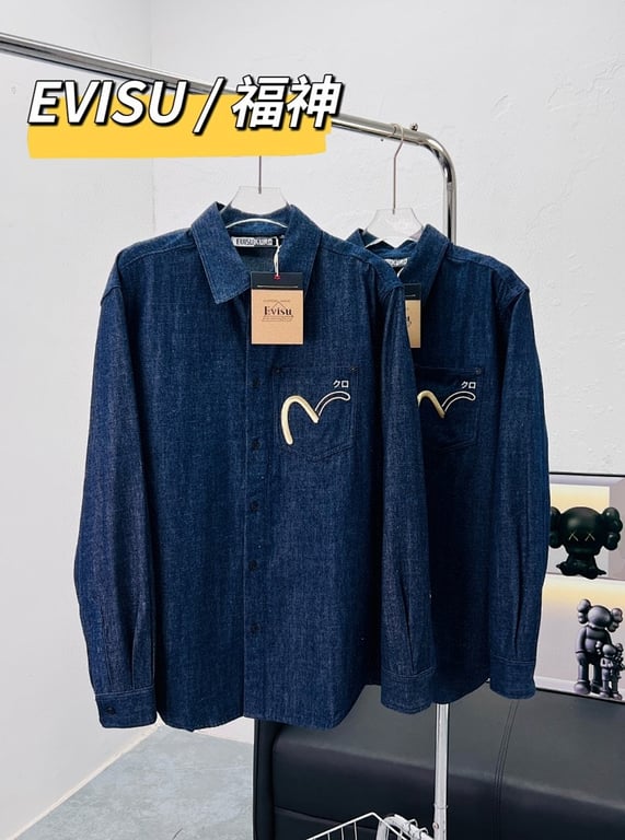 Evisu Kuro N72-14982 Denim Graphic Shirt - 3