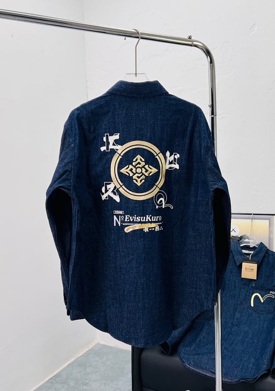 Evisu Kuro N72-14982 Denim Graphic Shirt - 4