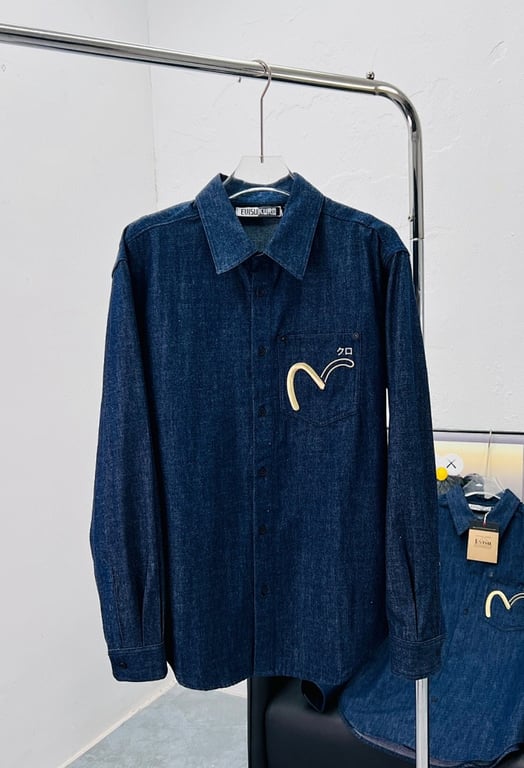 Evisu Kuro N72-14982 Denim Graphic Shirt - 5