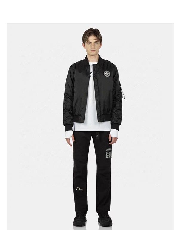 Evisu Evisukuro Black Bomber Jacket N72-14984 - 19