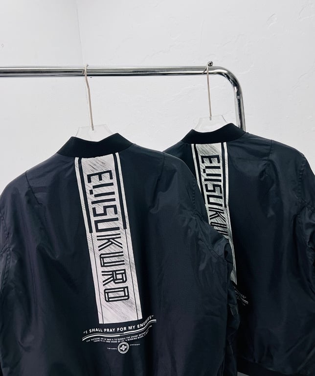 Evisu Evisukuro Black Bomber Jacket N72-14984 - 6