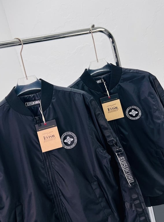 Evisu Evisukuro Black Bomber Jacket N72-14984 - 7