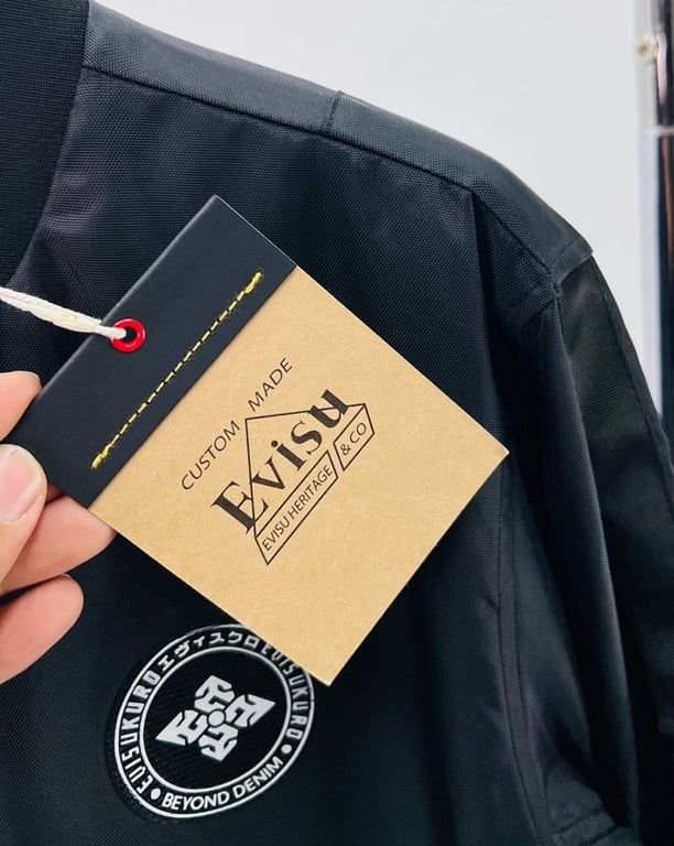 Evisu Evisukuro Black Bomber Jacket N72-14984 - 9