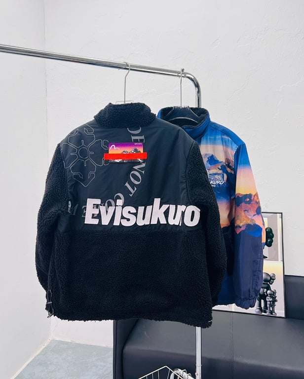 Evisu Kuro Mountain Print Reversible Jacket - 10