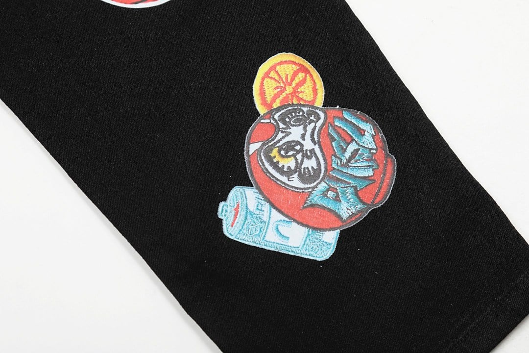 Evisu Black Graphic Patch Jeans N110-19051 - 13