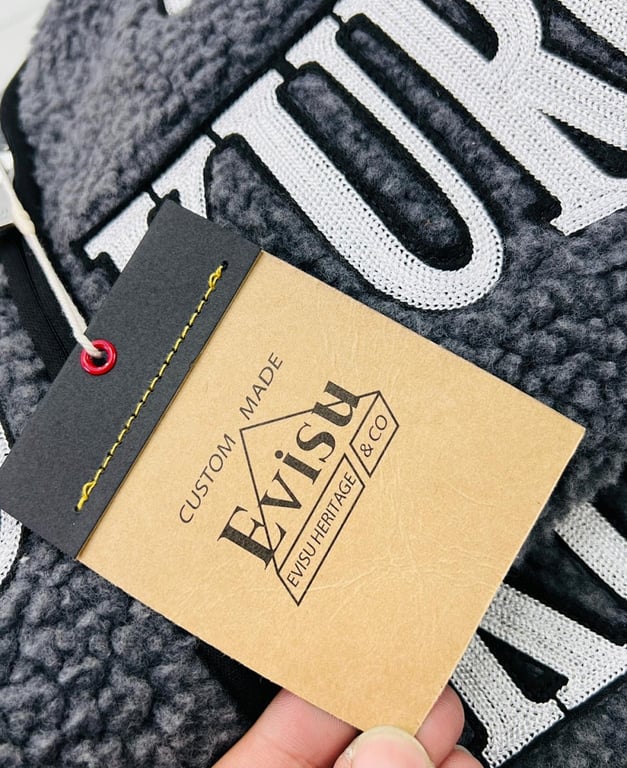 Evisu Kuro Sherpa Fleece Jacket Grey N72-14987 - 16