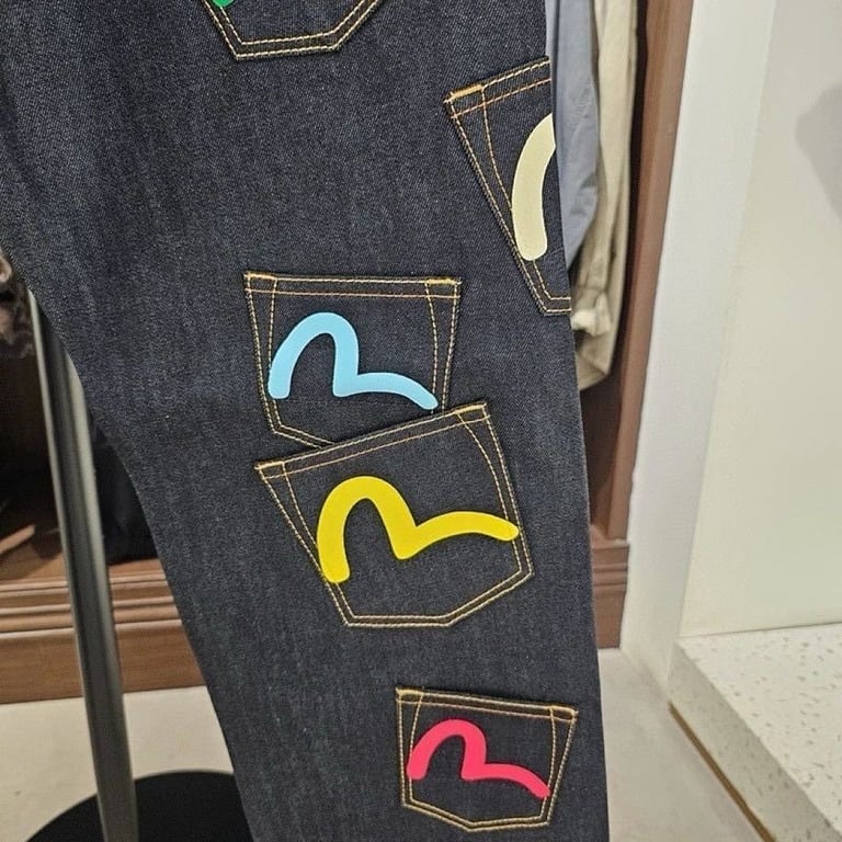 Evisu Multi-Pocket Seagull Logo Jeans - 8