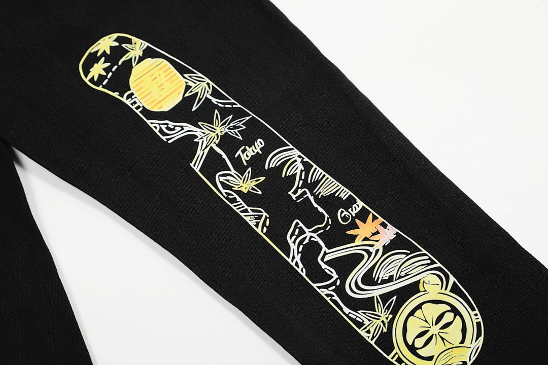 Evisu Black Graphic Print Jeans - 13