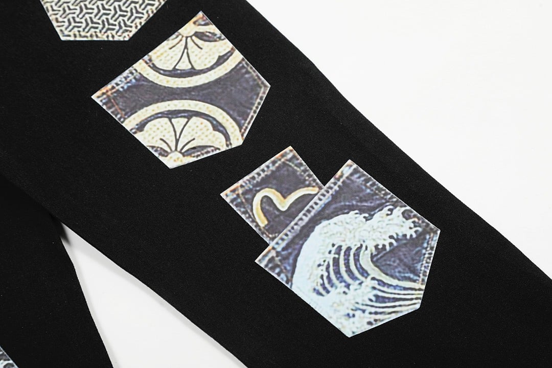 Evisu Multi-Pocket Graphic Jeans Black - 13