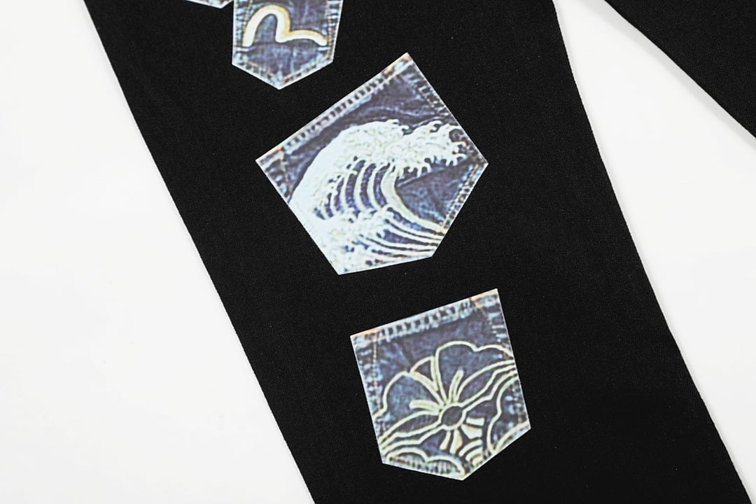 Evisu Multi-Pocket Graphic Jeans Black - 3